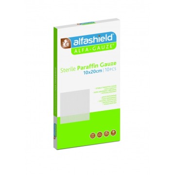 Alfashield Alfa-Gauze Sterile Paraffin Gauze 10x20cm 10τμχ Alfashield Alfa-Gauze Sterile Paraffin Gauze 10x20cm 10τμχ