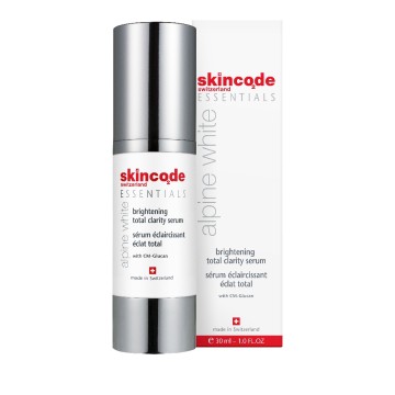 Skincode Essentials Alpine White Brightening Total Clarity Serum, siero per la correzione delle macchie 30 ml