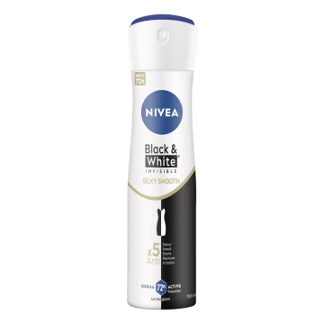 Nivea Black & White Invisible Silky Smooth Spray Deodorant 72h, 150ml Nivea Black & White Invisible Silky Smooth Spray Deodorant 72h, 150ml