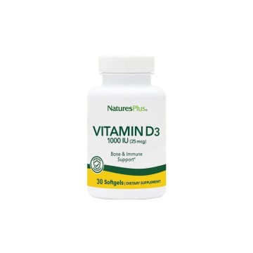 Natures Plus Витамин D3 1000 МЕ, 30 мягких таблеток
