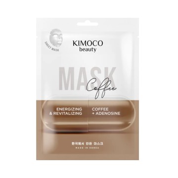 Kimoco Beauty Αναζωογονητική Μάσκα Προσώπου με Εκχύλισμα Κόκκων Καφ...