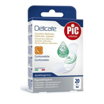 Pic Solution Delicate Band-Aid Stickers, Various Sizes 4 Sizes 20pcs