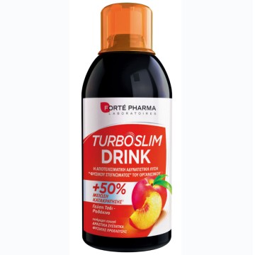 Forte Pharma Turboslim Drink Framboise, Stimulant Brûlures, Détoxification, Goût Thé Vert-Pêche 500 ml