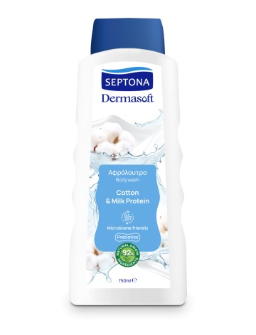 Septona Dermasoft Cotton & Milk Protein Bodywash 750ml