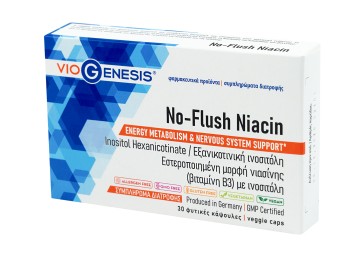 Viogenesis No-Flush Niacin, 30 Φυτικές Κάψουλες