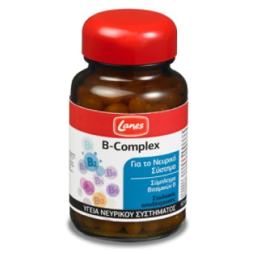 Lanes B-Complex, B витаминен комплекс с продължително освобождаване, 60 таб