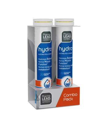 Pharmalead Promo Hydro+ Électrolytes et Vitamines, 2x20 Comprimés Effervescents...
