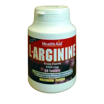 Health Aid L-Arginine 500 mg, Arginine 60 Tabs