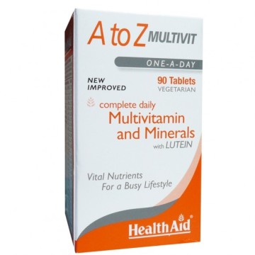 هيلث ايد Health Aid A to Z Multivit مع لوتين ، فيتامينات متعددة ، 90 قرص