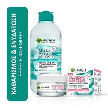 Garnier Promo Hyaluronic Aloe Micellar Water 400ml & Hydrating Cream 50ml