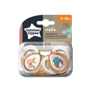 Силиконовая соска Tommee Tippee Moda для девочек 6-18 мес 2шт