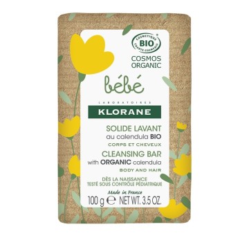 Klorane Bebe Очищающее мыло с органической календулой 100гр