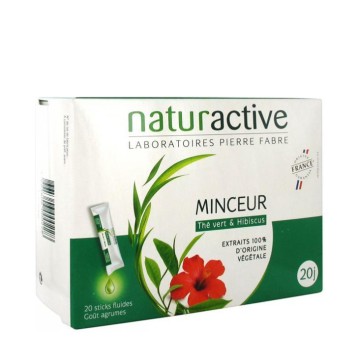 Naturactive Minceur хранителна добавка със зелен чай и хибискус 20 сашета