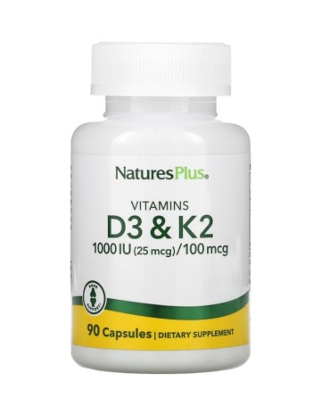 Natures Plus Vit.D3/ Vit.K2, 90Vcaps Natures Plus Vit.D3/ Vit.K2, 90Vcaps