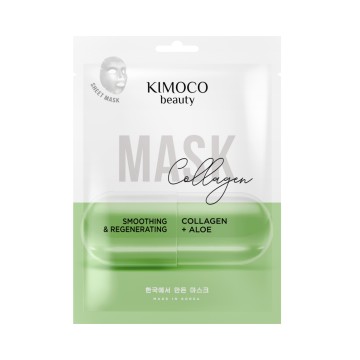 Kimoco Beauty Sheet Mask Aναζωογονητική Μάσκα Προσώπου με Κολλαγόνο...