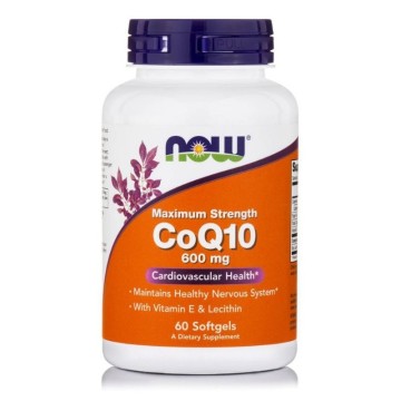Now Foods CoQ10 600 мг Максимальная сила 60 мягких таблеток