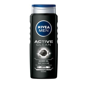Nivea Men Shower Gel Active Clean Σώμα/Πρόσωπο/Μαλλιά 500ml