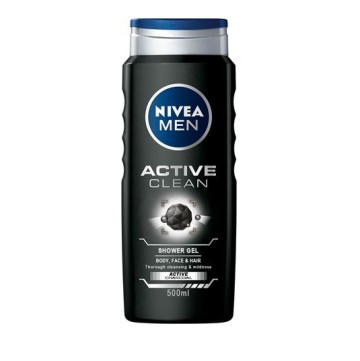 Nivea Men Gel Douche Active Clean Corps/Visage/Cheveux 500 ml