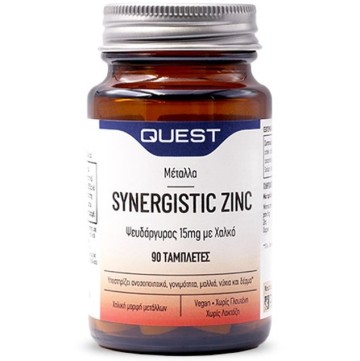 Quest Synergistic Zinc, Zinc 15mg avec Cuivre 90 comprimés