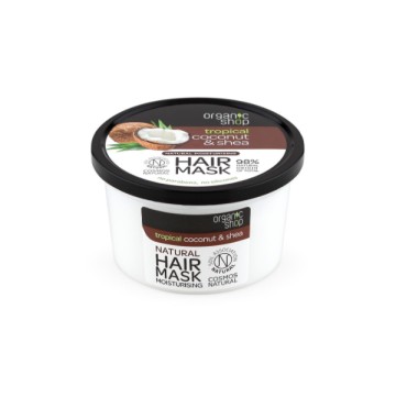 Natura Siberica-Organic Shop Organic Coconut & Shea Butter - Маска для волос увлажняющая, разглаживающая и восстанавливающая 250мл