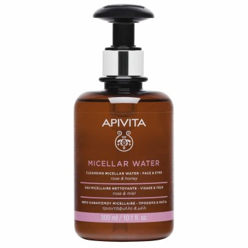 Apivita Mizellenwasser Mizellen-Reinigungswasser für Gesicht & Augen 300ml