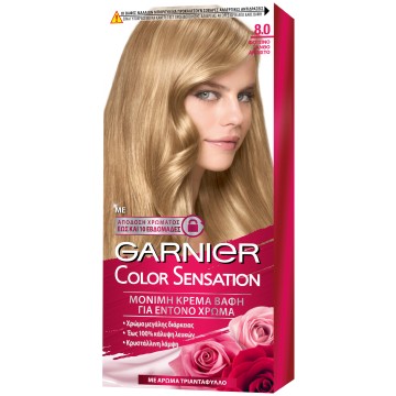 Garnier Color Sensation 8.0 Φωτεινό Ξανθό Ανοιχτό 40ml Garnier Color Sensation 8.0 Φωτεινό Ξανθό Ανοιχτό 40ml
