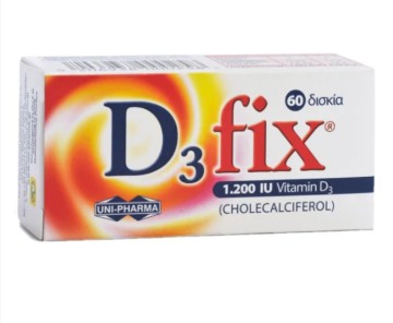 Uni-Pharma D3 Fix Βιταμίνη D3, 1.200iu 60tabs