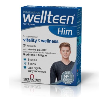 Suplement ushqimor Vitabiotics Wellteen Him për adoleshentë dhe të rinj 30 Tabs