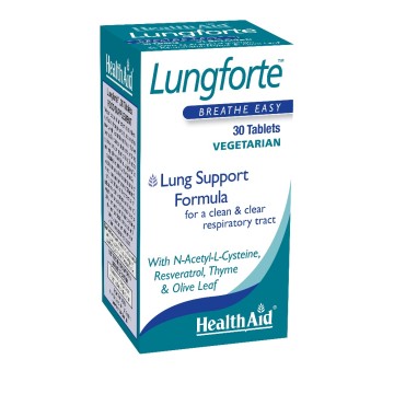 Health Aid Lungforte Complément alimentaire pour la santé respiratoire et immunitaire, 30 onglets