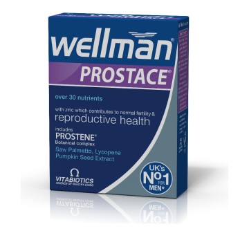 Vitabiotics Wellman Prostace, Συμπλήρωμα Διατροφής για την Καλή Υγεία του Προστάτη 60Tabs