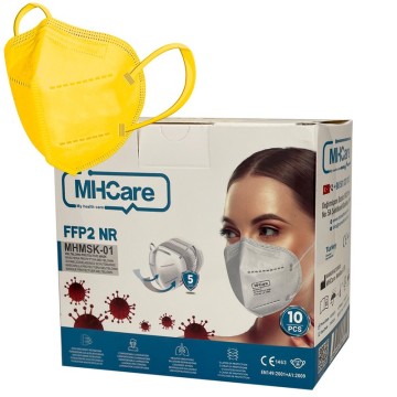 Μάσκα Προστασίας FFP2 Κίτρινο 10 τεμάχιο