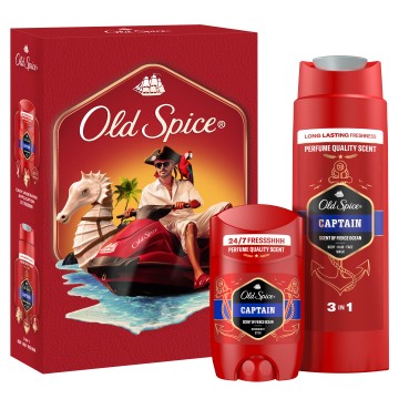 Old Spice Promo Captain with Deodorant Stick, 50ml & Shower Gel & S... Old Spice Promo Captain with Deodorant Stick, 50ml & Shower Gel & S...