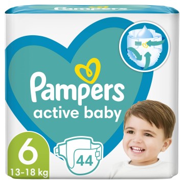 Pampers Active Baby Dry Maxi Pack No6 (13-18kg) 44 Τμχ