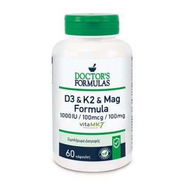 Doctors Formulas D3 & K2 & Mag Formula 1000mg/100mcg/100mg 60 капсули