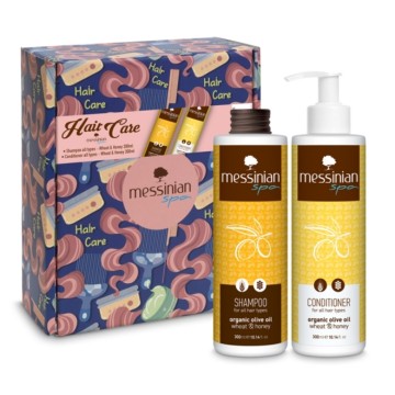 Messinian Spa Promo Hair Care Wheat & Honey Shampoo All Types 300ml & Conditioner all Types 300ml