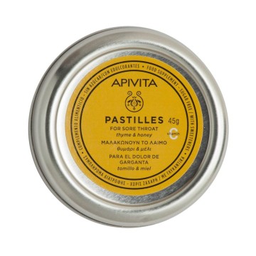 Apivita Παστίλιες για τον πονεμένο λαιμό με μέλι & θυμάρι 45g Apivita Παστίλιες για τον πονεμένο λαιμό με μέλι & θυμάρι 45g