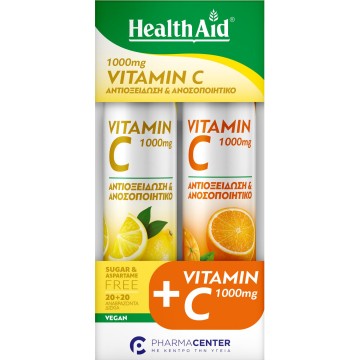 Health Aid Promo Vitamin C 1000mg 20 Αναβράζοντα Δισκία με Γεύση Λε...
