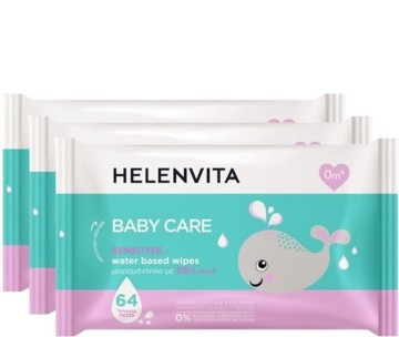 Helenvita Promo Baby Care Sensitive Wipes, 3x64 τεμάχια Helenvita Promo Baby Care Sensitive Wipes, 3x64 τεμάχια