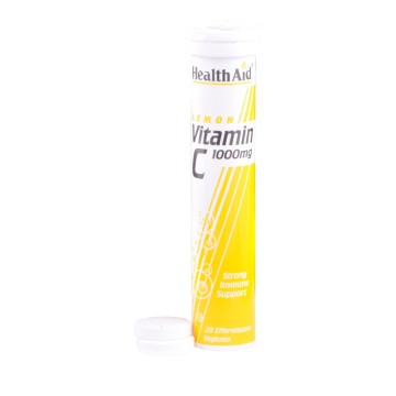 Health Aid Vitamine C 1000 mg Comprimés à haute teneur en vitamine C Citron 20 comprimés