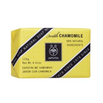 Apivita Natural Soap Σαπούνι με Χαμομήλι για τις ευαίσθητες επιδερμίδες 125gr