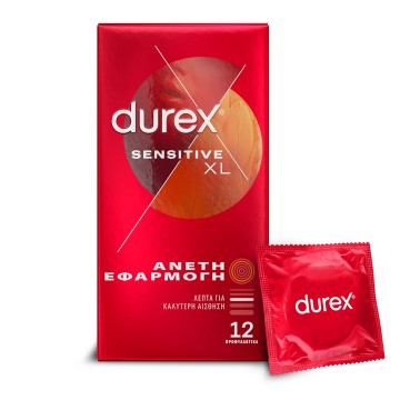 Durex Sensitive XL για Άνετη Εφαρμογή 12 τεμάχια