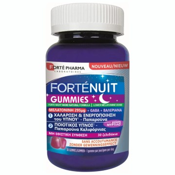 Forte Pharma Fortenuit Gummies Μελατονίνη 295μg+Gaba+Βαλεριάνα με Γ... Forte Pharma Fortenuit Gummies Μελατονίνη 295μg+Gaba+Βαλεριάνα με Γ...