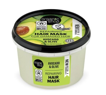 Natura Siberica-Organic Shop, Маска за коса за бързо възстановяване, био авокадо и масло 250 мл