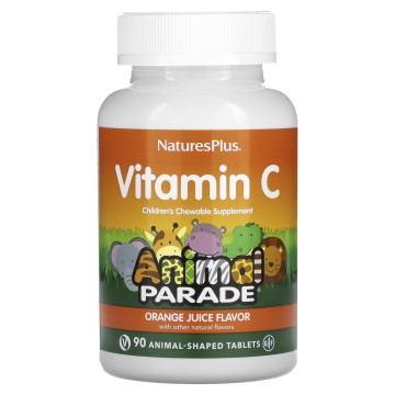 Natures Plus Animal Parade Vitamina C, 90 compresse