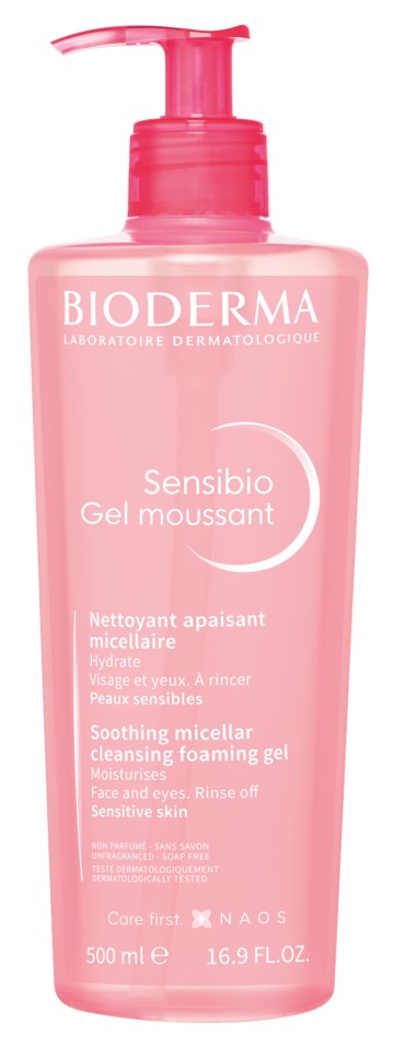 Bioderma Sensibio Gel Moussant, Καταπραϋντικό Gel Καθαρισμού 500ml Bioderma Sensibio Gel Moussant, Καταπραϋντικό Gel Καθαρισμού 500ml