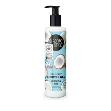 Natura Siberica-Organic Shop Bain Moussant Quotidien, Noix de Coco & Beurre de Karité 280ml