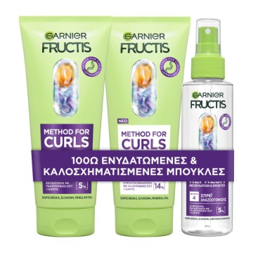 Garnier Fructis Promo Method For Curls with Shampoo, 200ml & Condit...