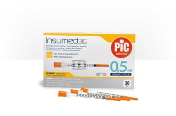 Pic Solution Insulin Syringe Insumed 0.5ml 31Gx8mm 30 pieces