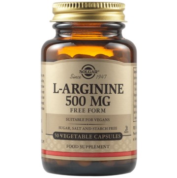Solgar L-аргинин 500 мг растительный. 50 крышек