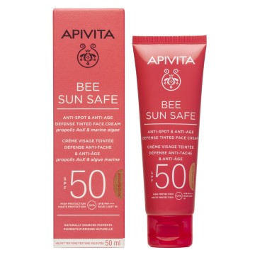 Apivita Bee Sun Safe Anti-Spot & Anti-Age Defence Tinted Golden Fac...